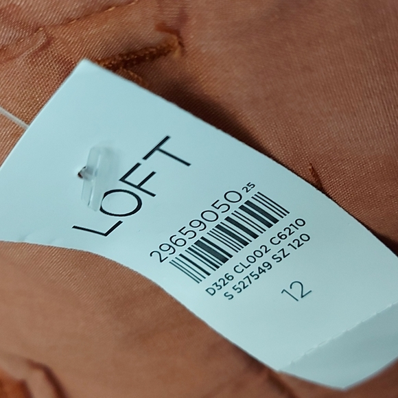 LOFT Frayed Girlfriend Chinos Soft Sienna Pants - Picture 12 of 13